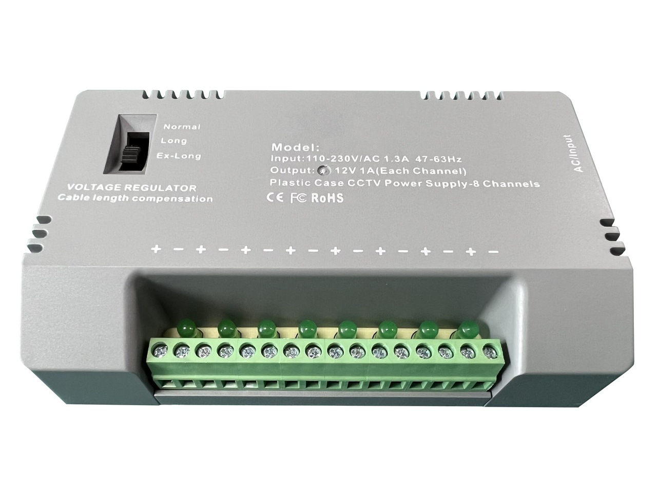 MAXIMA 12V 8CH 8A POWERSUPPLY CCTV