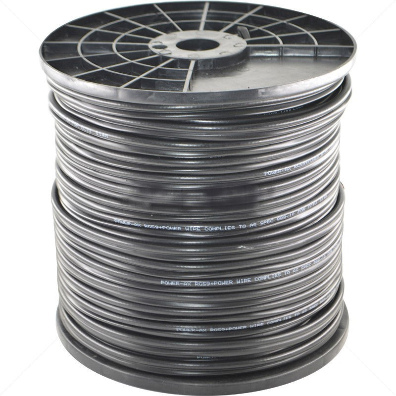 POW-AX  RG59 Cu BRAID SOL/CU 100M
