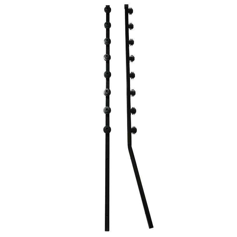 20MM SQ TUBE 12 LINE BLACK STRAIGHT